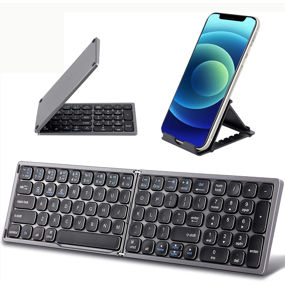 

Mofii Foldable Bluetooth Keyboard with Numeric Keypad Full Size Portable Wireless Keyboard Rechargeable Pocket Folding Keyboard