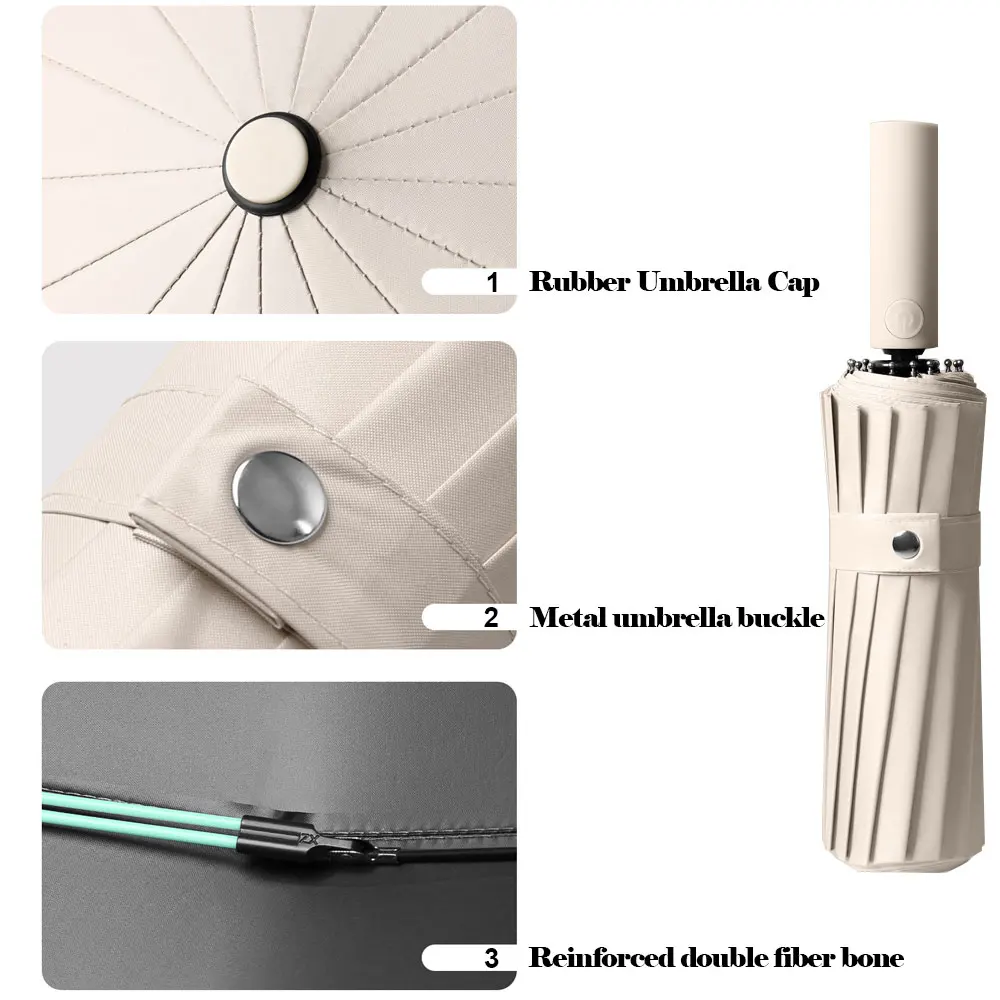 16K Double Bones Large Automatic Umbrella Men Womens Windproof Compact Folding Business Luxury Sun Rain Umbrella Travel Paraguas automatic umbrella
