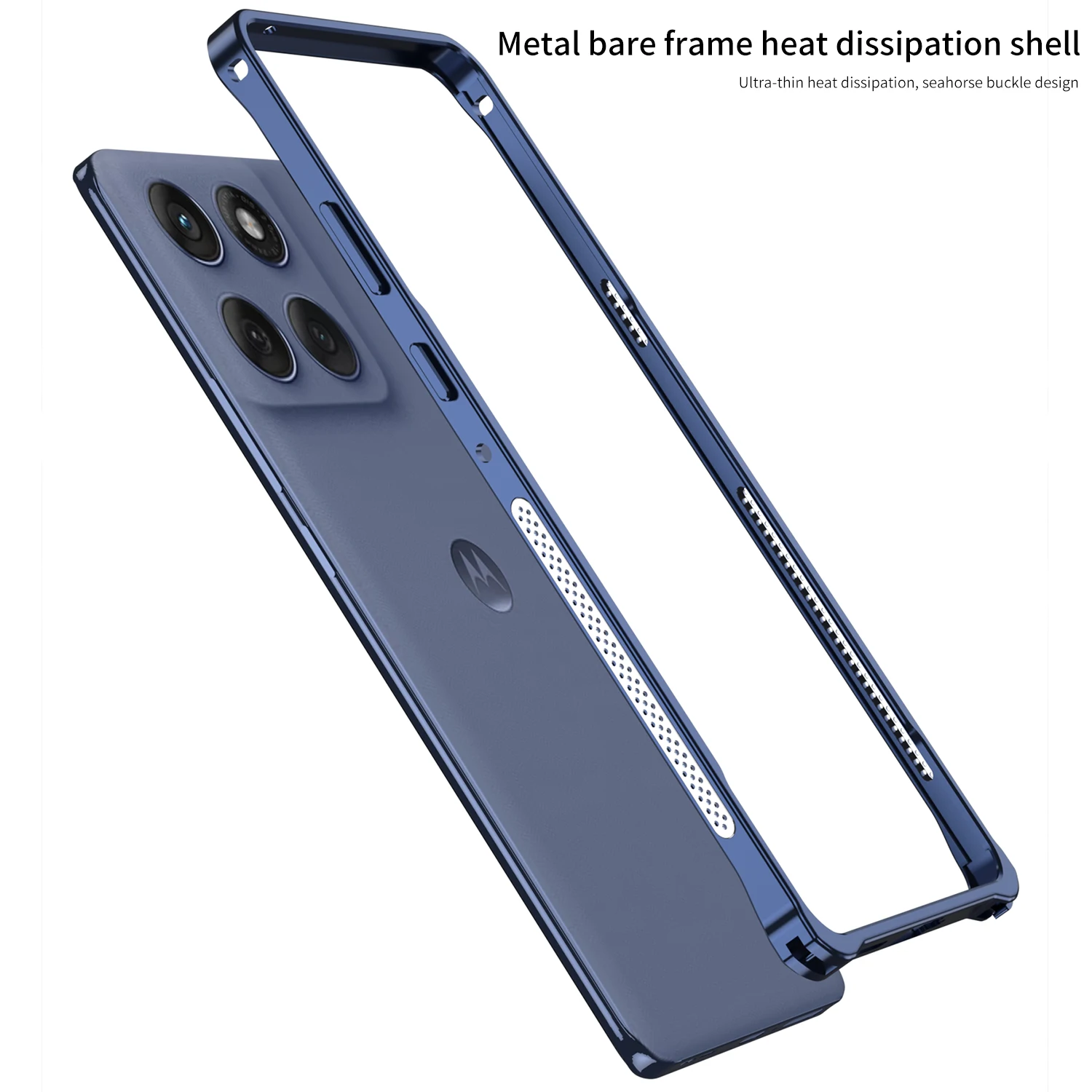 Ultra-Thin Metal Frame Case with Heat Dissipation and Seahorse Buckle Design