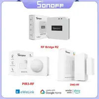 SONOFF RF Bridge R2 433MHz RF Wi-Fi Wireless Gateway Smart Scene Home Security Support DW2-RF PIR3-RF Sensor Via EWeLink Alexa 1