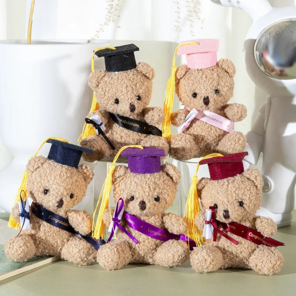 

Dr. Bear Doctor Bear Plush Toy Cute Bear 13cm Cartoon Lovely Bear Key Ring Kindergarten Gifts Stuffed Plush Toy Kids
