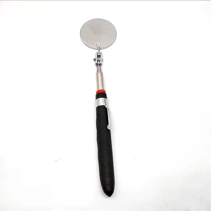 공구 검사 거울 텔레스코픽 핸들 수리 도구 검사 거울 LED 라이트 텔레스코핑 미러 연장형 정비사용