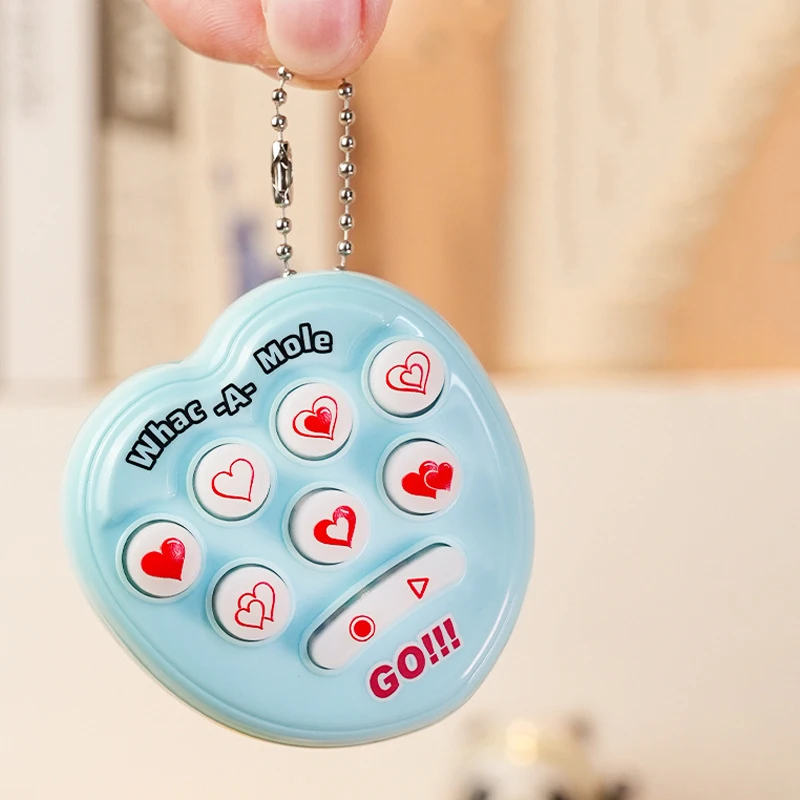 미니 두더지 인터랙티브 메모리 게임기, 휴대용 핸드헬드 피젯 게임 콘솔, 어린이 및 성인용 장난감 키 체인