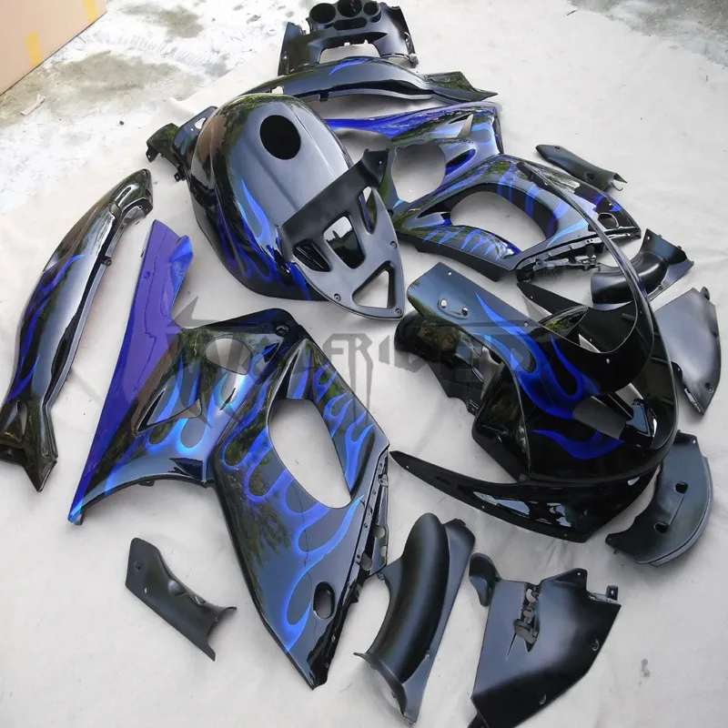 

Инъекционный комплект обтекателей для YZF600R Thunderent 1997-2007 синее пламя YZF 600R 97 07 ABS комплект пластиковых деталей кузова
