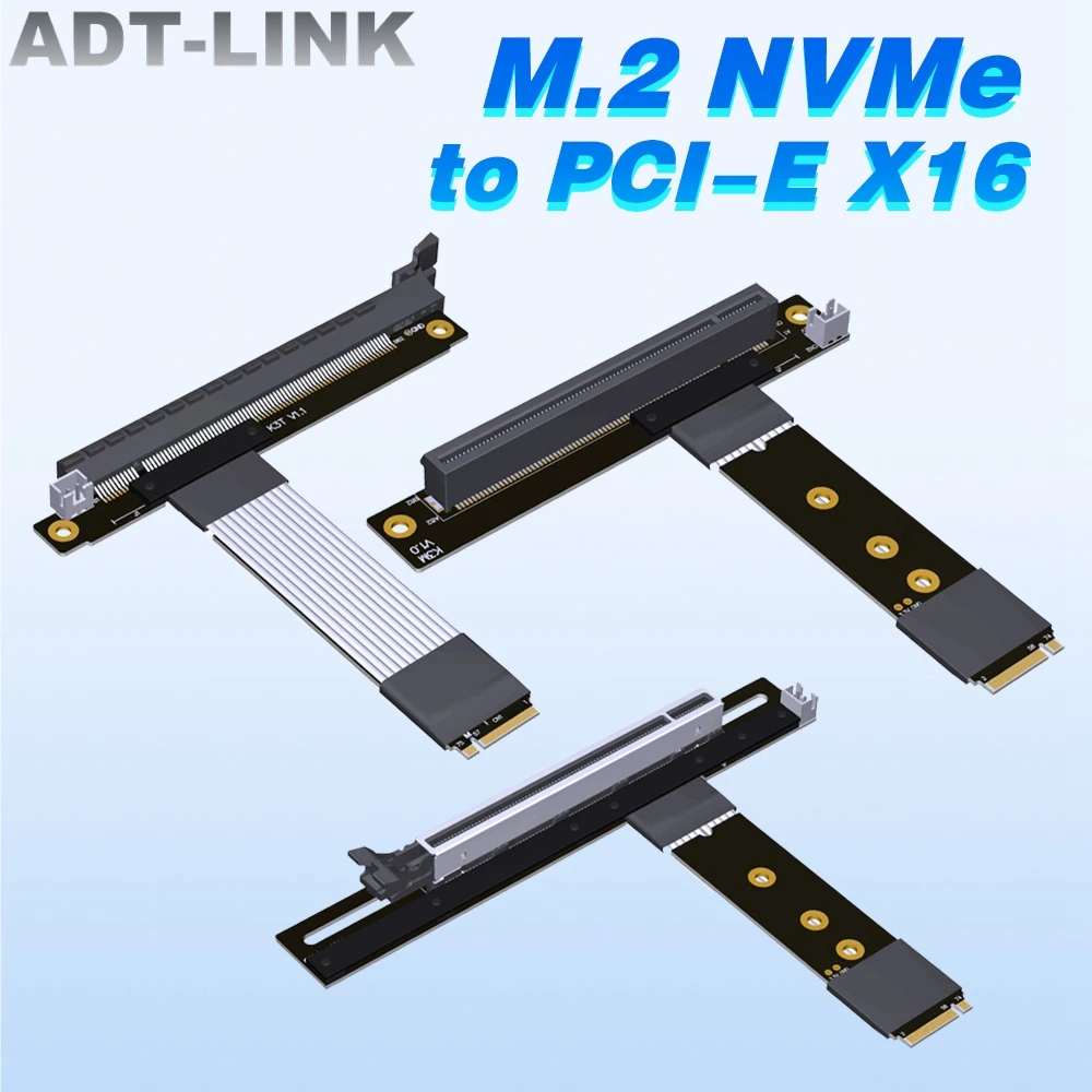 Extensor de Placa Gráfica K43 Gen4 Novo Adaptador Riser Gpu Ngff Nvme Stx Pci-e 4.0×16 M.2 Chave m Vire Angular para a Direita 16x 2023