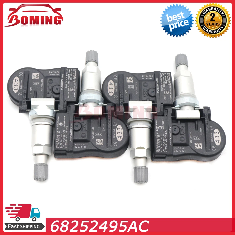 433MHz Car TPMS Tire Pressure Sensor Monitor Systems 68252495AC For