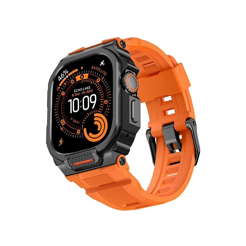 Enhanced Protective Metal Case and Strap for Apple Watch - Drop Resistant Armor Design
