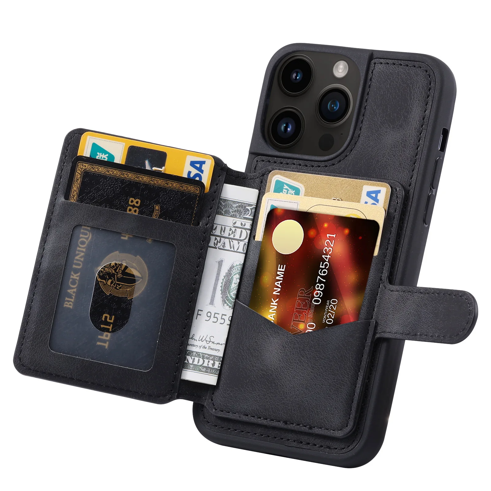 Luxury Leather Card Holder Case for iPhone TAC-2