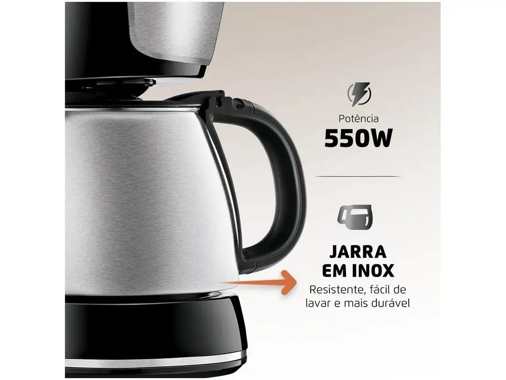 Cafeteira Elétrica Mondial Dolce Arome Jarra Inox - 220V 5