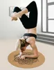 Cork circular yoga mat for meditation, small size inverted flat support pad 2