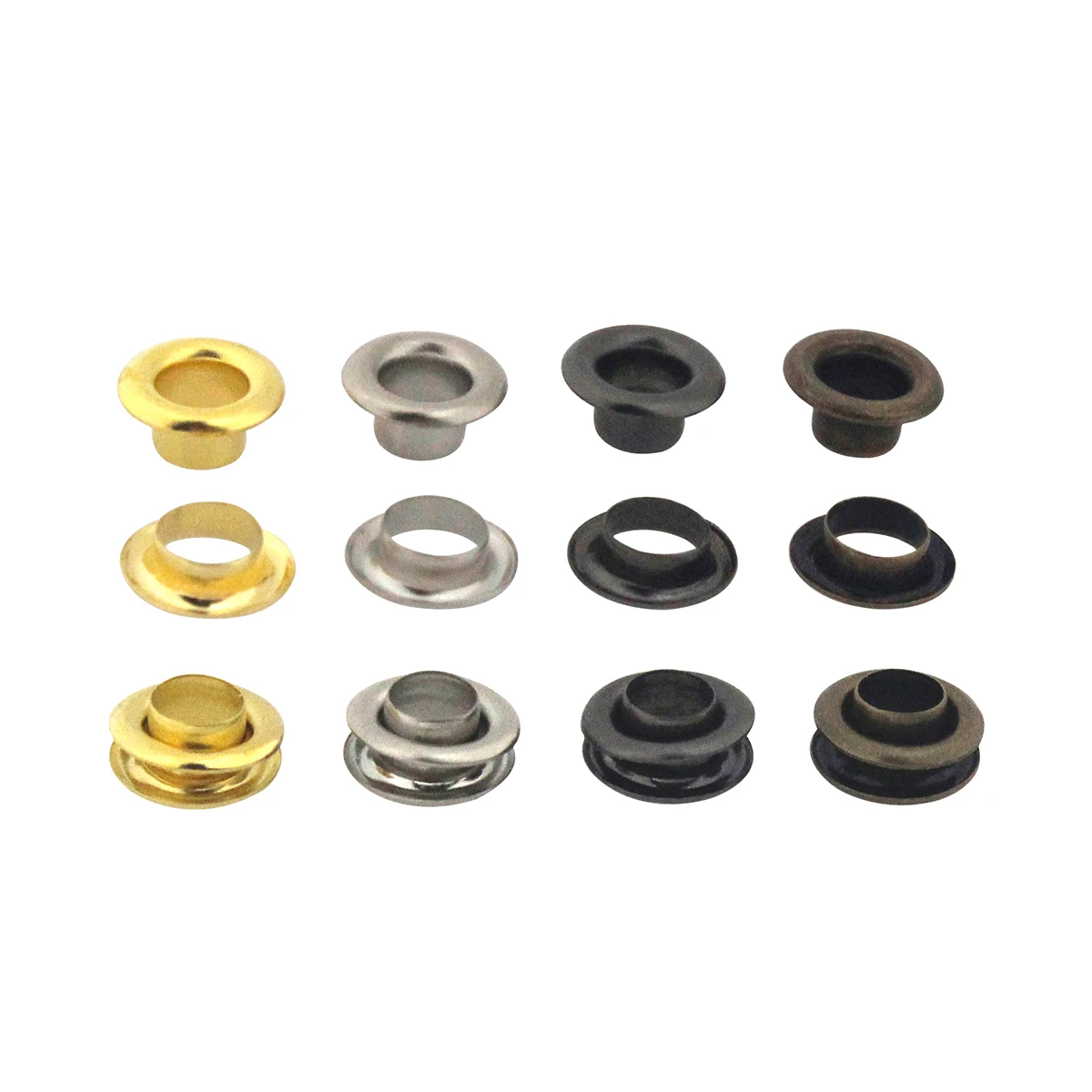 Brass Double Sided Eyelet with Washer Leather Craft Repair Grommet Round Eye Rings for Shoes Bag Clothing Belt Hat 100sets 5mm