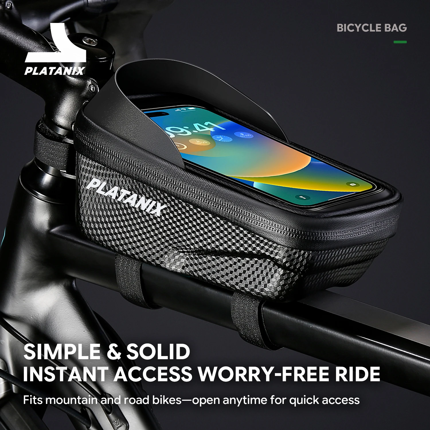 Hard Shell Bicycle Handlebar Bag 1