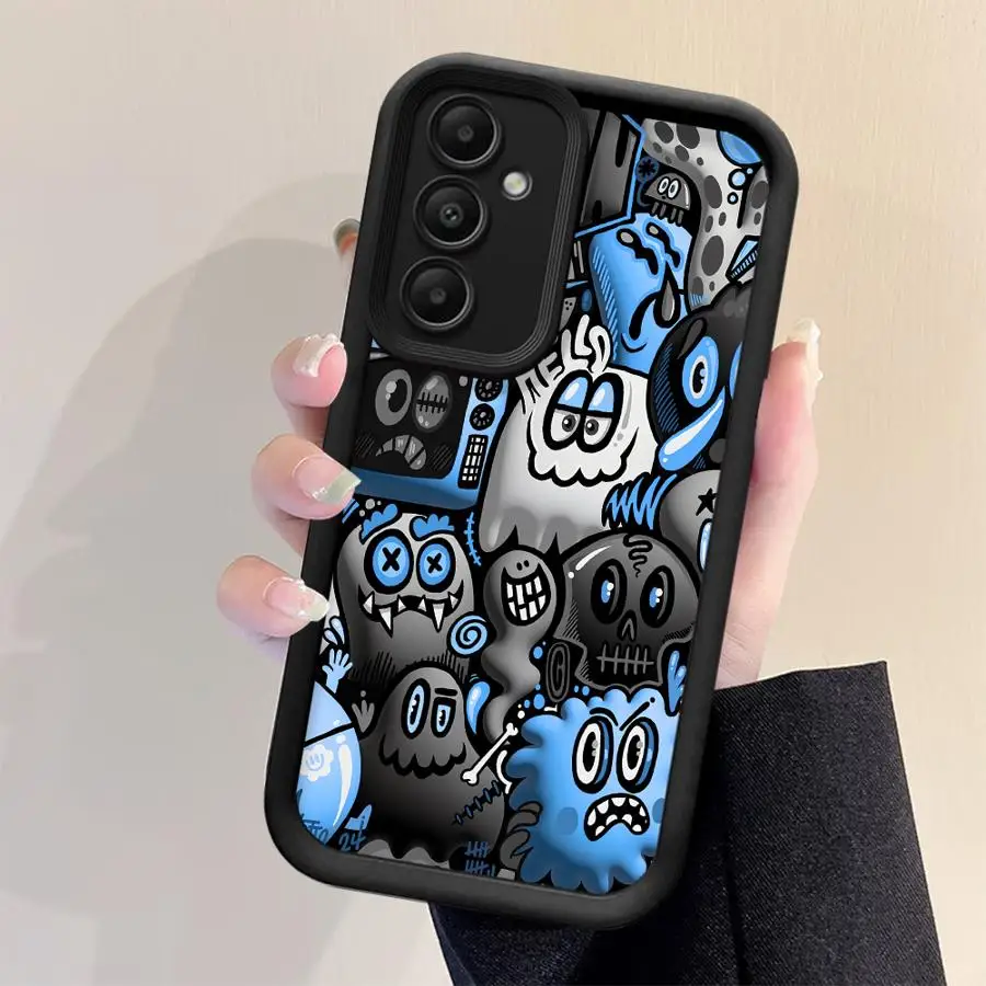 Stylish Graffiti Black Phone Case Cover