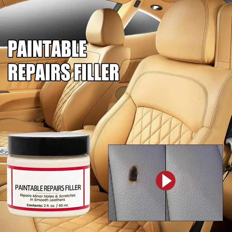 Leather Repair Paste Compound Restoring Filling Cracks Leather Repair Filler Paste For Furniture Bag Seat Cracks Repairing 70g
