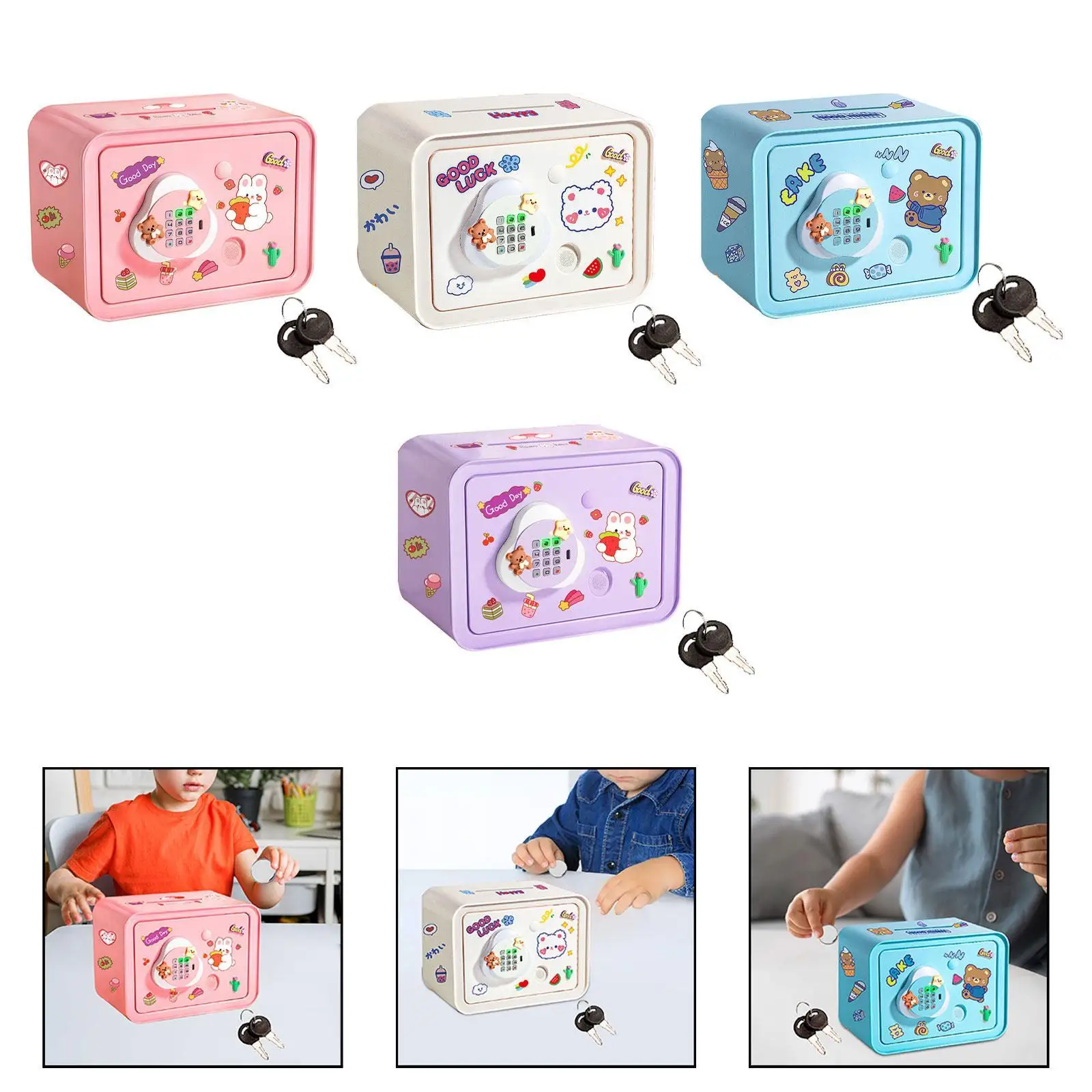 Cartoon Money Bank with Password Protection for Kids Educational Savings Toy