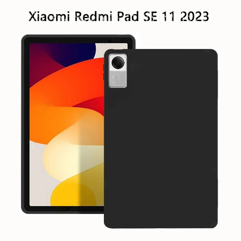 Shockproof Tablet Case For Xiaomi Redmi Pad SE 11 2023 Flexible Soft  Silicone Black Shell Back Cover