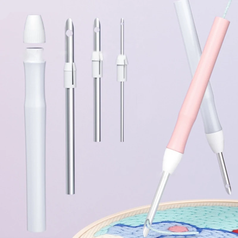 Adjustable Embroidery Needle Portable Sewing Embroidery Punch Pen