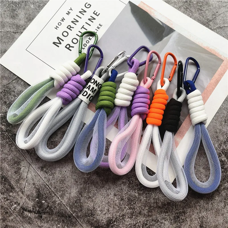 10 Stück Luxus Geflochtenes Schlüsselband Fluoreszierendes Schlüsselband für Schlüssel Universelle Verzierungen für Taschen Seilanhänger Telefonanhänger – Detail 10