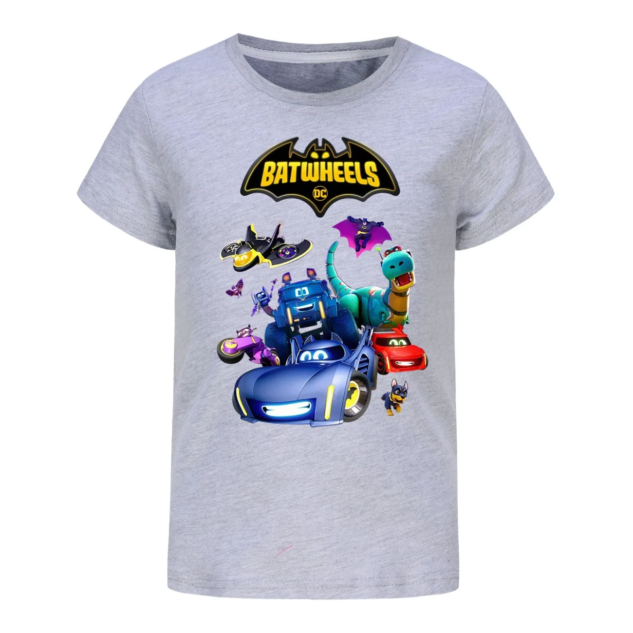 Funny Batwheels Short Sleeve Kids Clothing T-Shirts Summer Children Tops Cartoon Casual Tees Cotton Boys Girls Clothes3057 6