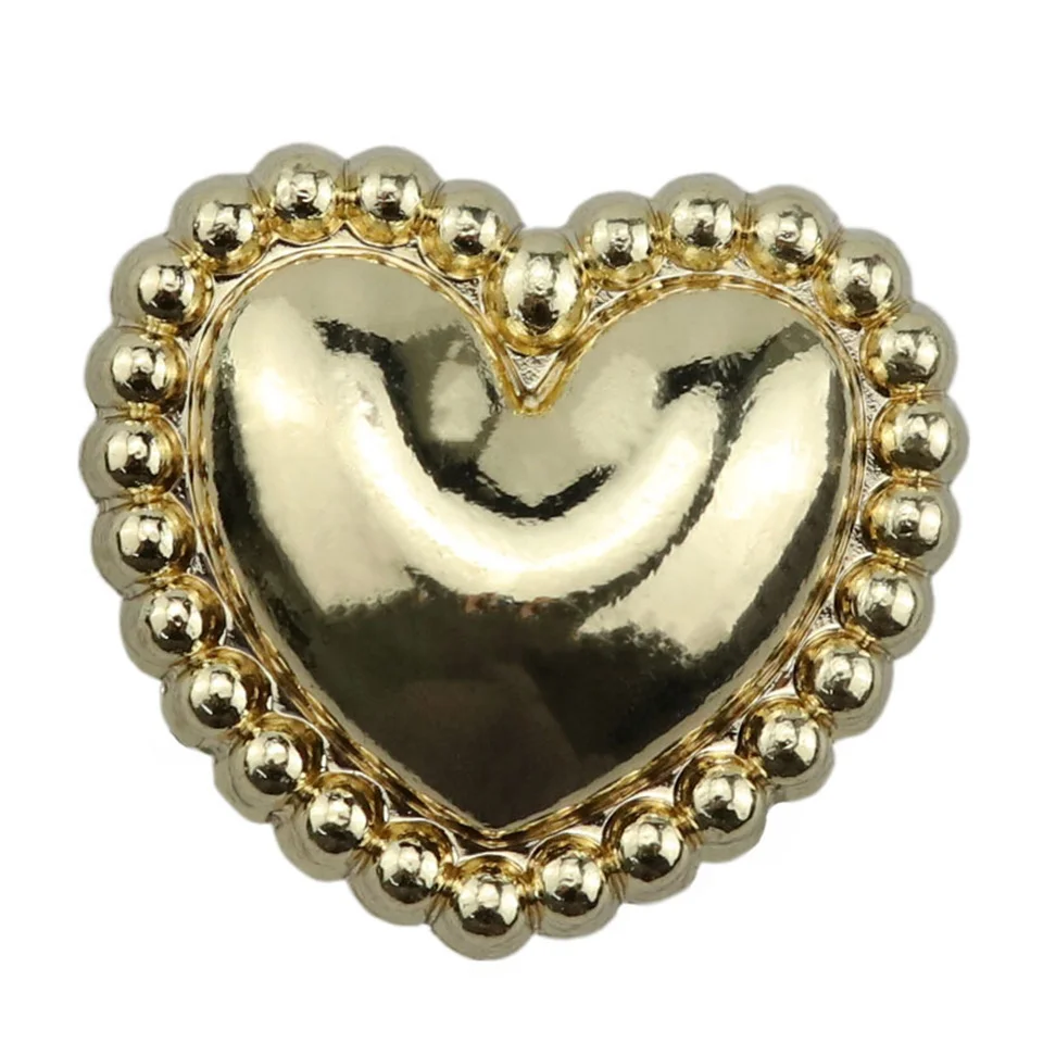 10 stks Retro Vierkante Metalen Knopen Naaibenodigdheden en Accessoires Mode Gouden Kleding Gebreide Truien Decoratie Knopen-Goud, 17mm-10 stks
