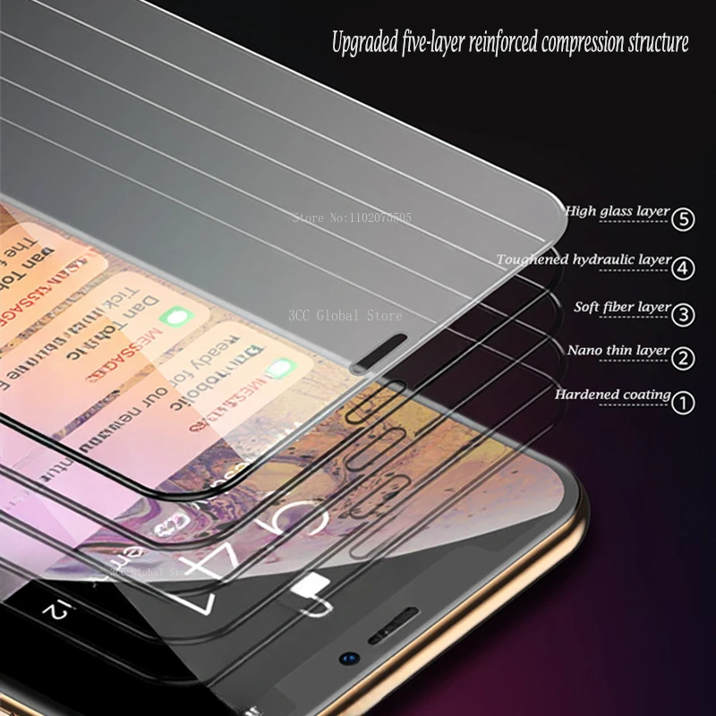 Ultimate 9D Full Cover Glass Screen Protectors - Set of 3