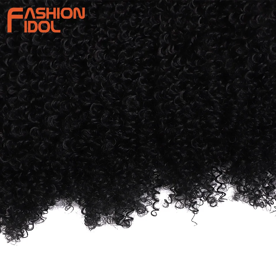 12-14 inches 6PCS 260g Synthetic Afro Kinky Curly Hair Extensions Blonde Twist Deep Wave Fake hair extensions