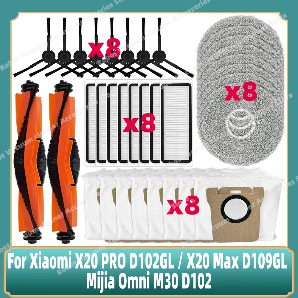 10 Sacs à Poussière Compatibles Pour Aspirateurs Robots Xiaomi (X10, M30, Etc.) - 3.5L Grande Capacité