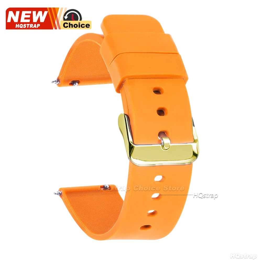 Gold Colorful Silicone Strap Universal Waterproof Wristband