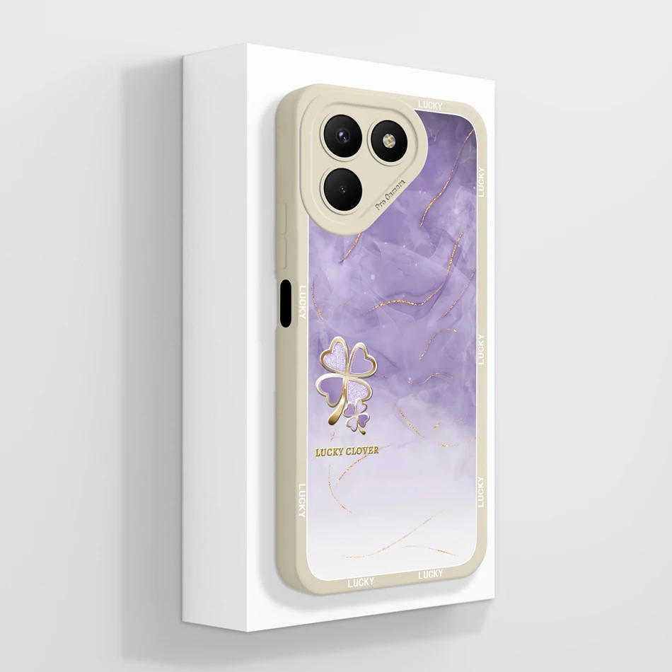 Cute Animals Flower Pattern Soft Liquid Silicone Phone Case Cover