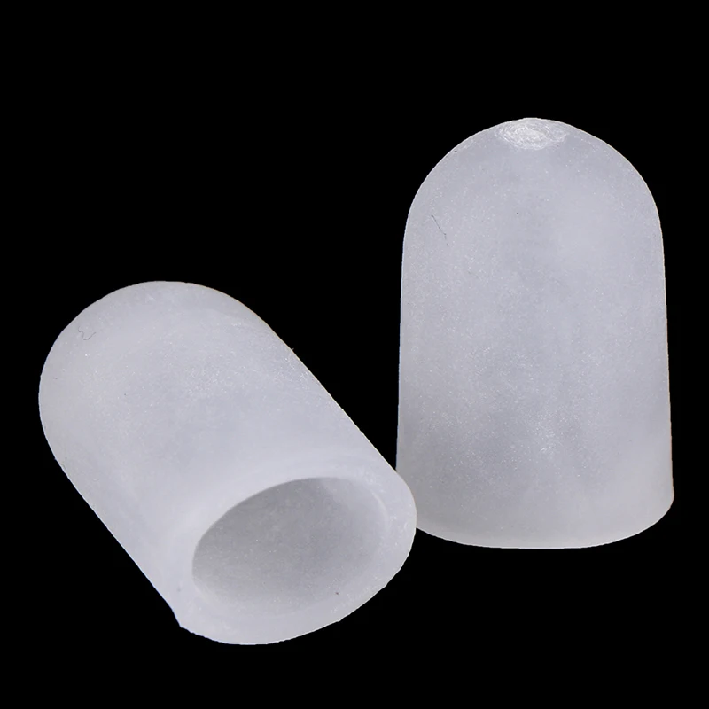 NUOVO 2 pezzi di tubicini in silicone per la correzione di calli e vesciche, protezione per mignolo, protezione per alluce valgo, manicotto in gel per la protezione delle dita dei piedi._voghion.com