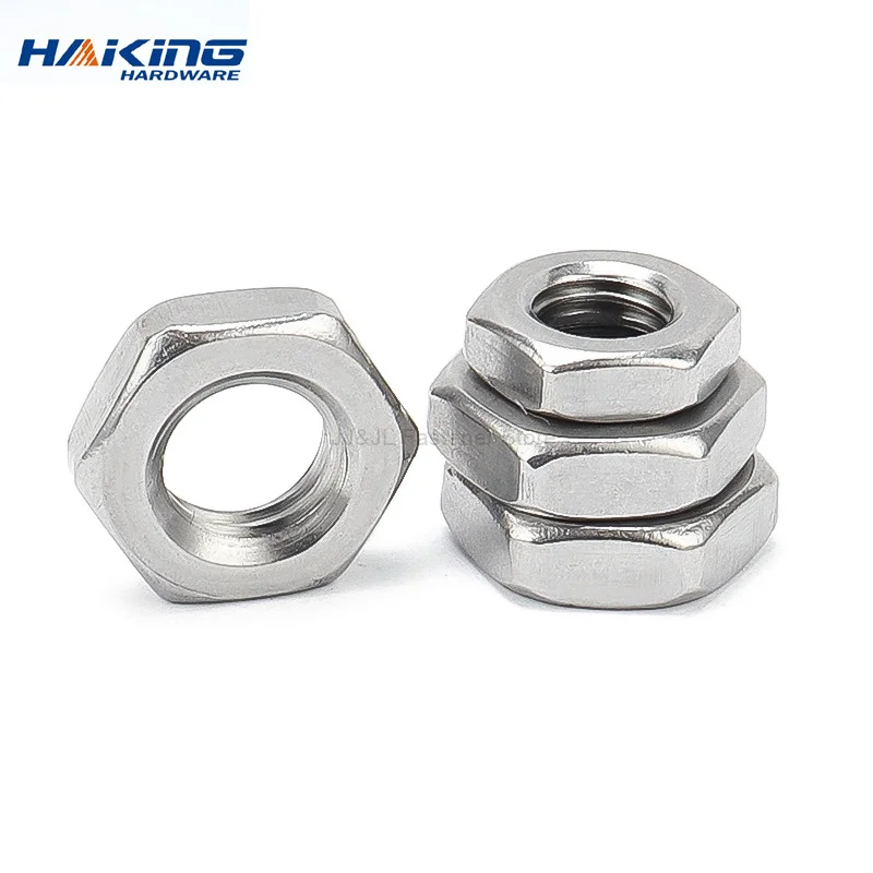 

1-50pcs Thin Hex Nuts 304 Stainless Steel M3 M4 M5 M6 M8 M10 M12 M14 M16 M18 M20 thin nuts DIN439