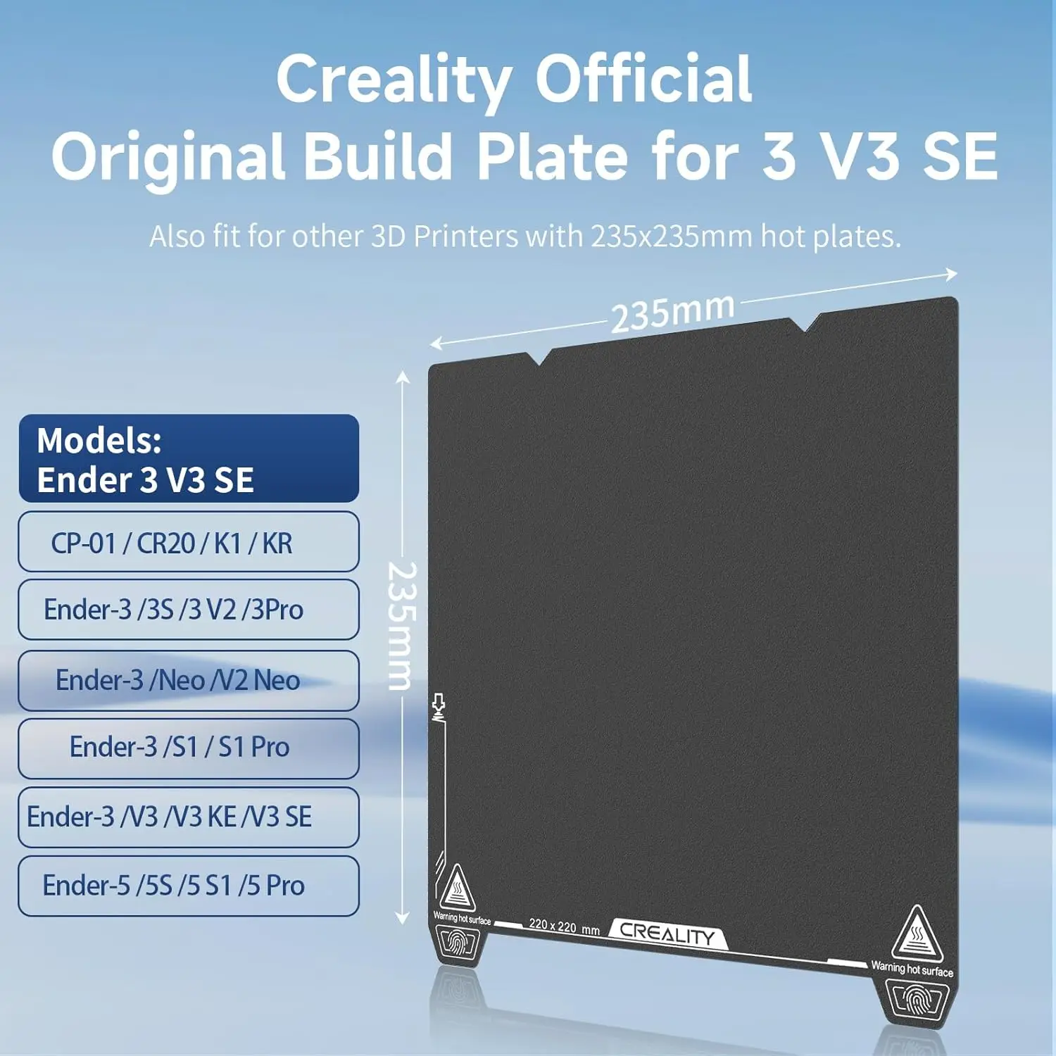 thumbnail image 2 of Creality Magnetic Bed Ender 3, Pei Magnetic Build Plate For Ender 3 V2 2 of 10