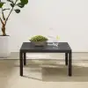 Piermont Modern Metal Outdoor Sectional Coffee Table in Black Sleek and simple UV and rust resistant  Metal (steel) 100% 3