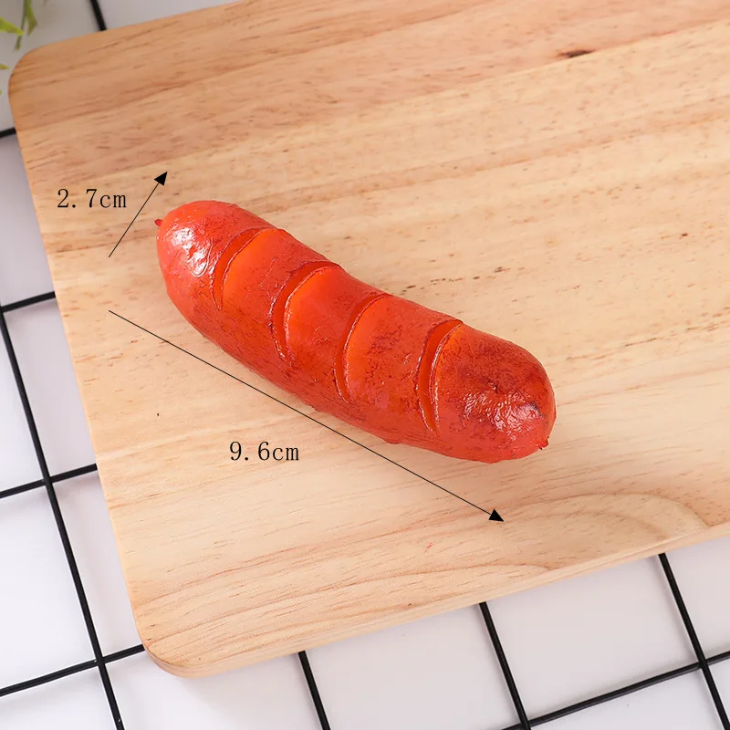 Simulation Hot Dog gegrillte Wurst Modell gefälschte Lebensmittel Barbecue Restaurant Fenster Dekor Fotografie Requisiten 4 teil/los – Detail 6