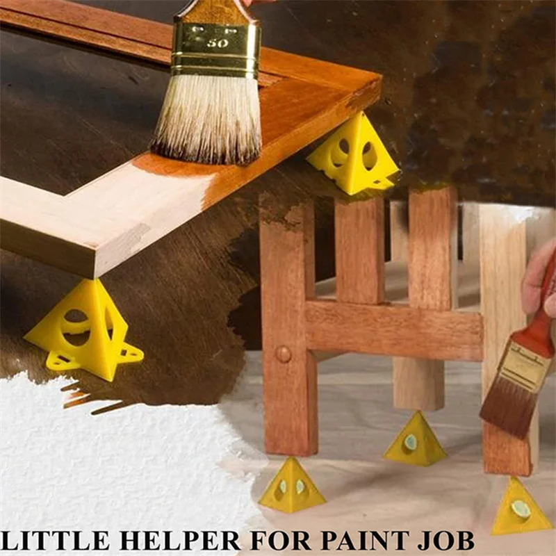 

10 Pcs Mini Cone Triangle Paint Tray Pyramid Shaped Woodworking Paint Spraying Stand Auxiliary Tools