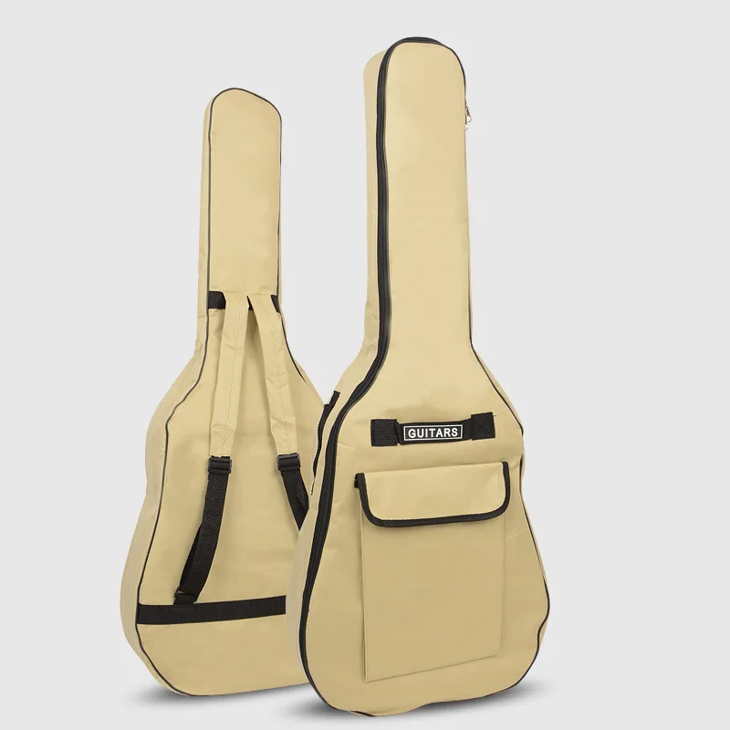 Guitar Bag 40/41 Inch Double Straps 5MM Thick Padded Cotton Acoustic Guitar Backpack Carry Case 600D Oxford Fabric Waterproof