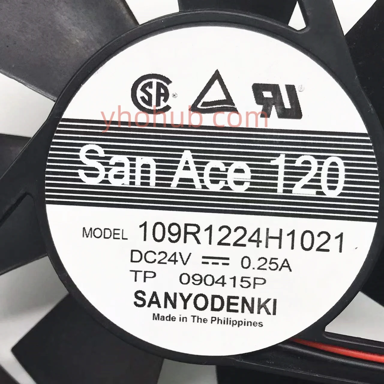 fios de sanyo denki 109r1224h1021 dc 24v 0.25a 120x120x38mm