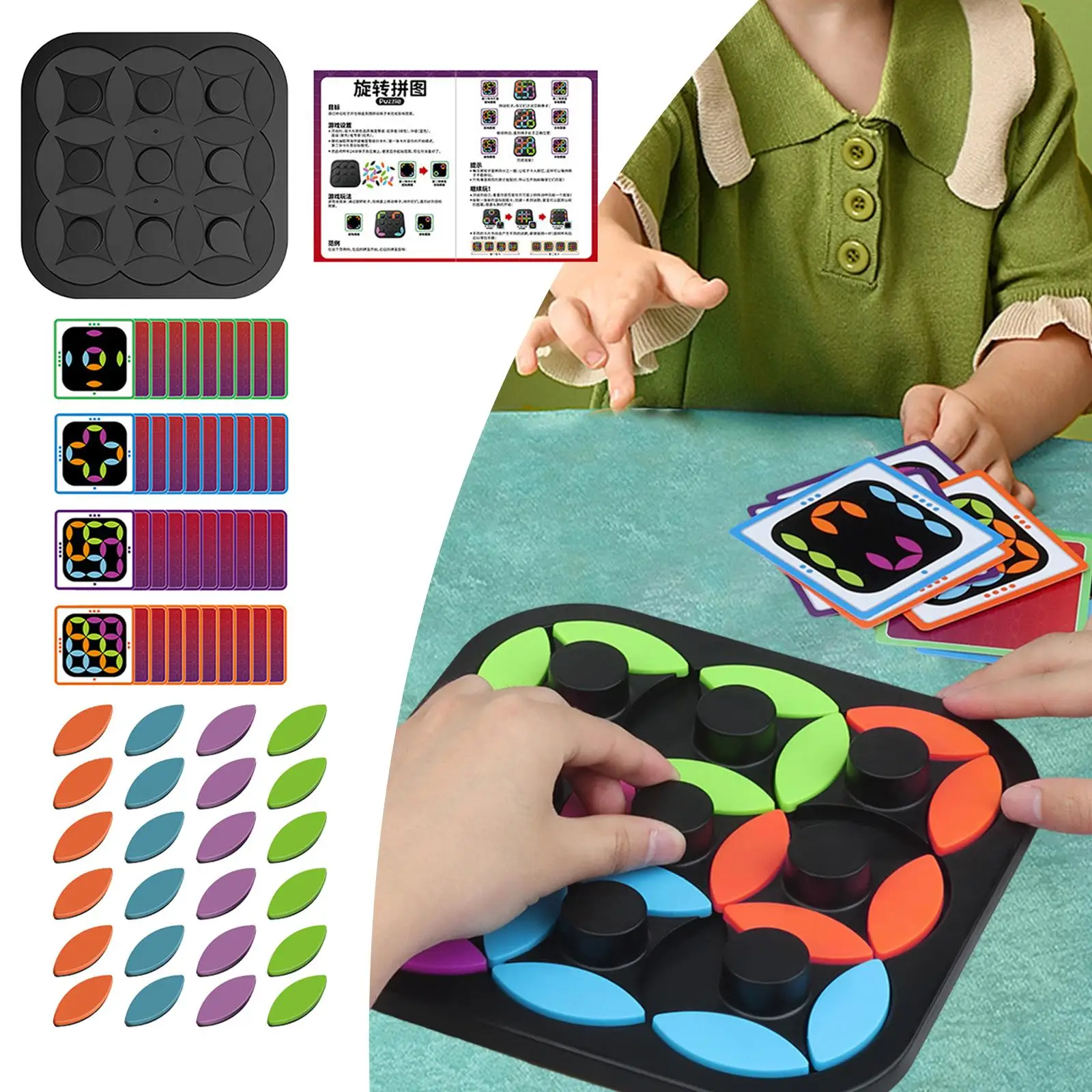 

Kids Rotating Puzzles Portable Funny Interesting Intelligence Toys for Preschool Children Age 4 5 6 7 8 Girls Boys Holiday Gifts