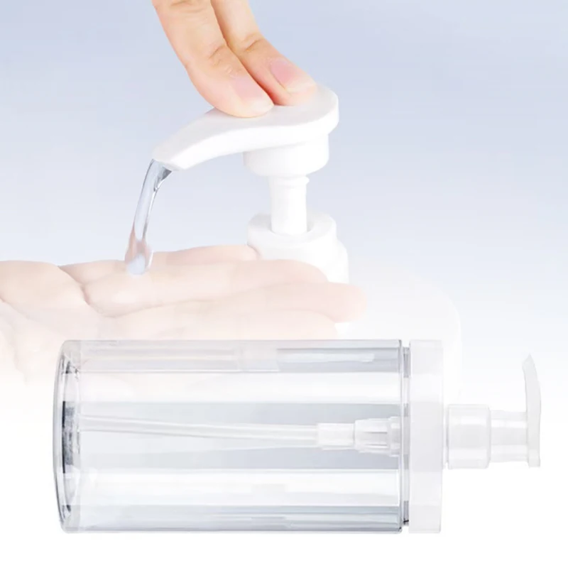 Premium Refillable Wide Mouth Pump Bottle Dispenser for Travel and Shower Soap Storage (500/1000ml)