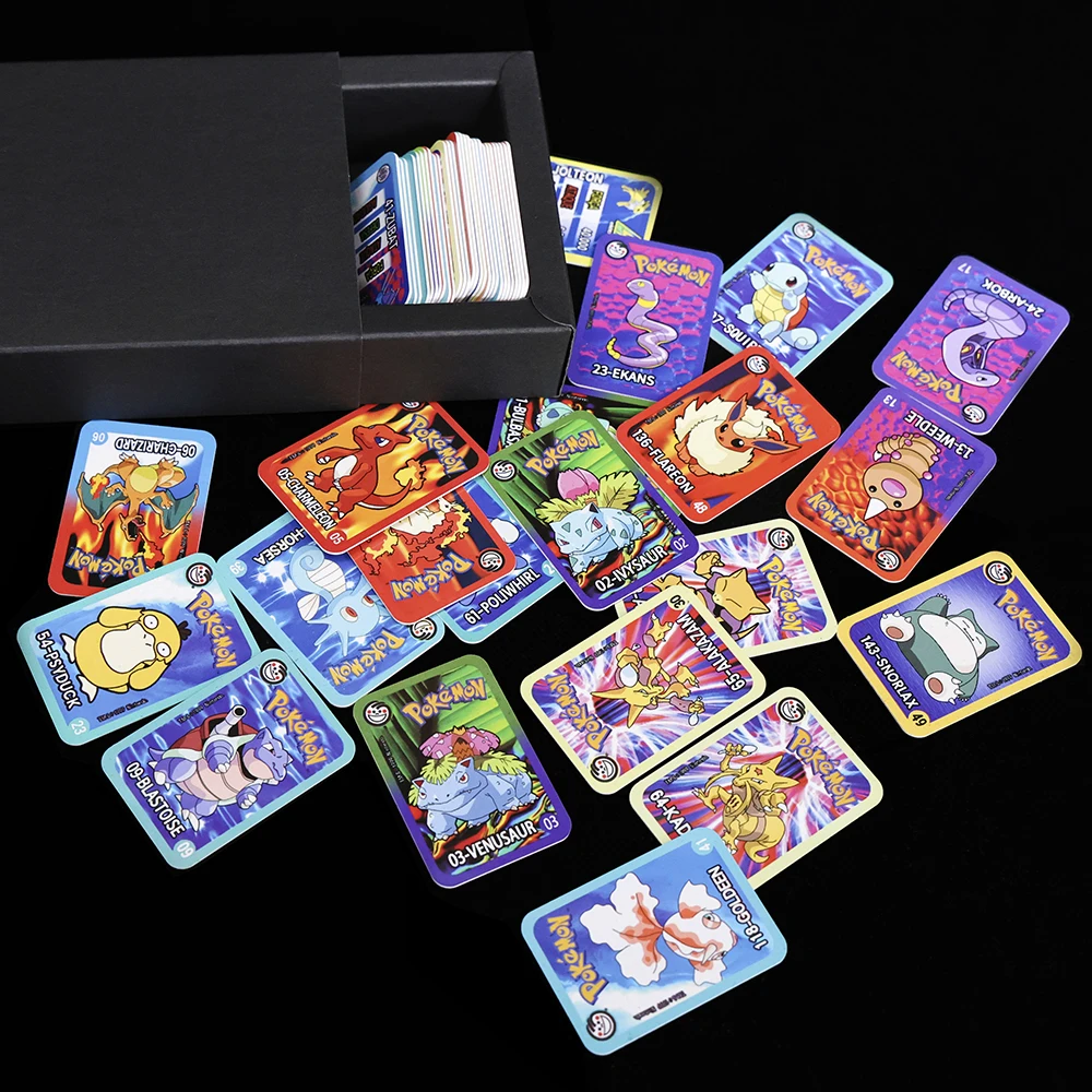 Tazos Pokemon Elma Chips Collection Super Cards 1999 Versione Completa Remake 50 Pezzi Set Completo Mini Plastica Rettangolare Regali In Scatola
