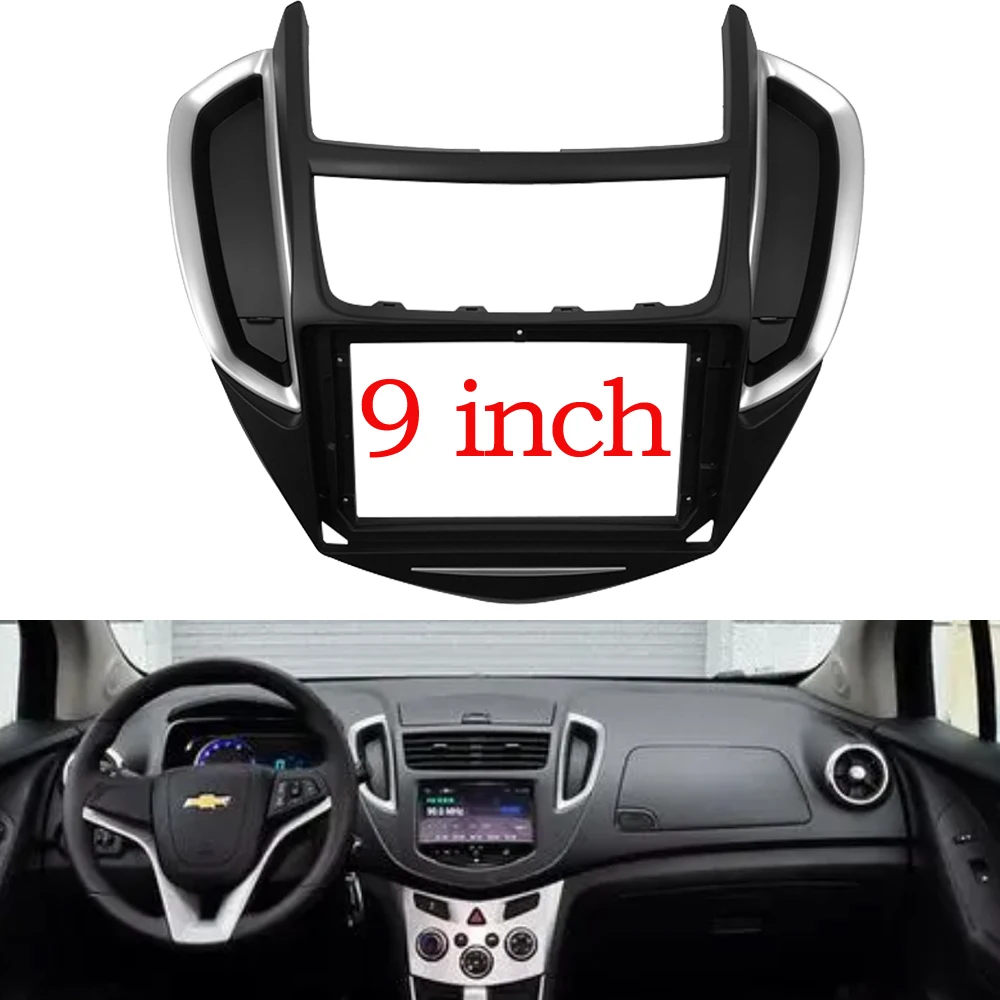 

9 inch Car Fascia For CHEVROLET Tracker 2014 2015 2016 Car dvd frame Adaptor Panel in-dash Mount Installation 1Din/ 2Din fascias