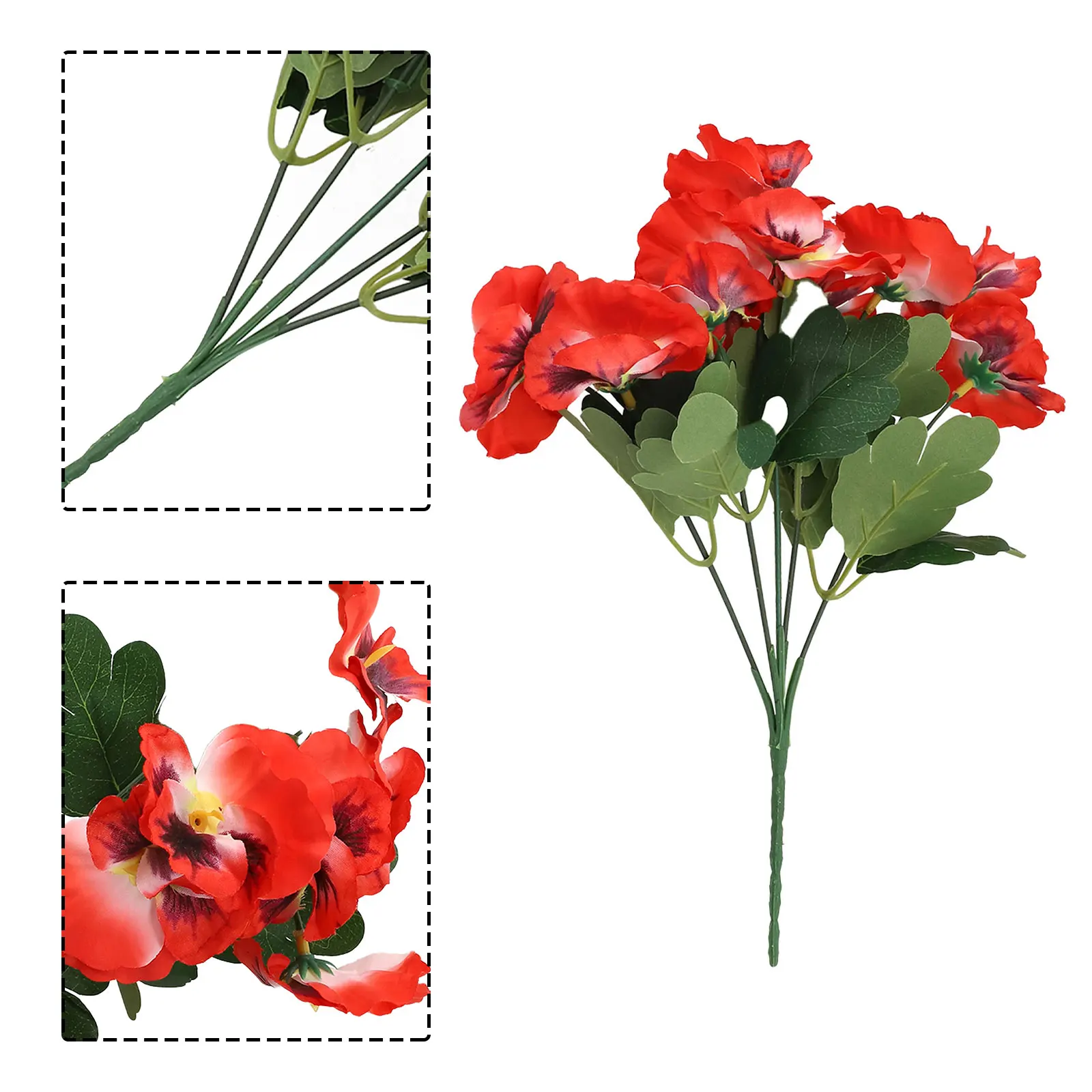10 Köpfe künstliche Stiefmütterchen gefälschte Blume 26cm Blumenstrauß Simulations anlage für Home Party Hochzeits feier Hintergrund Büro Dekor – Detail 4