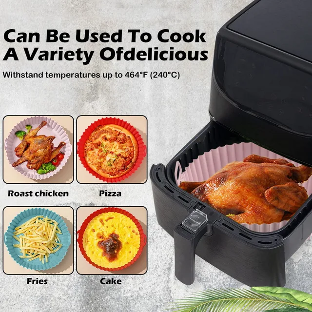 Dropship 2Pcs Air Fryer Silicone Pot Baskets Liners Non-Stick Safe Oven  Baking Tray Mats to Sell Online at a Lower Price