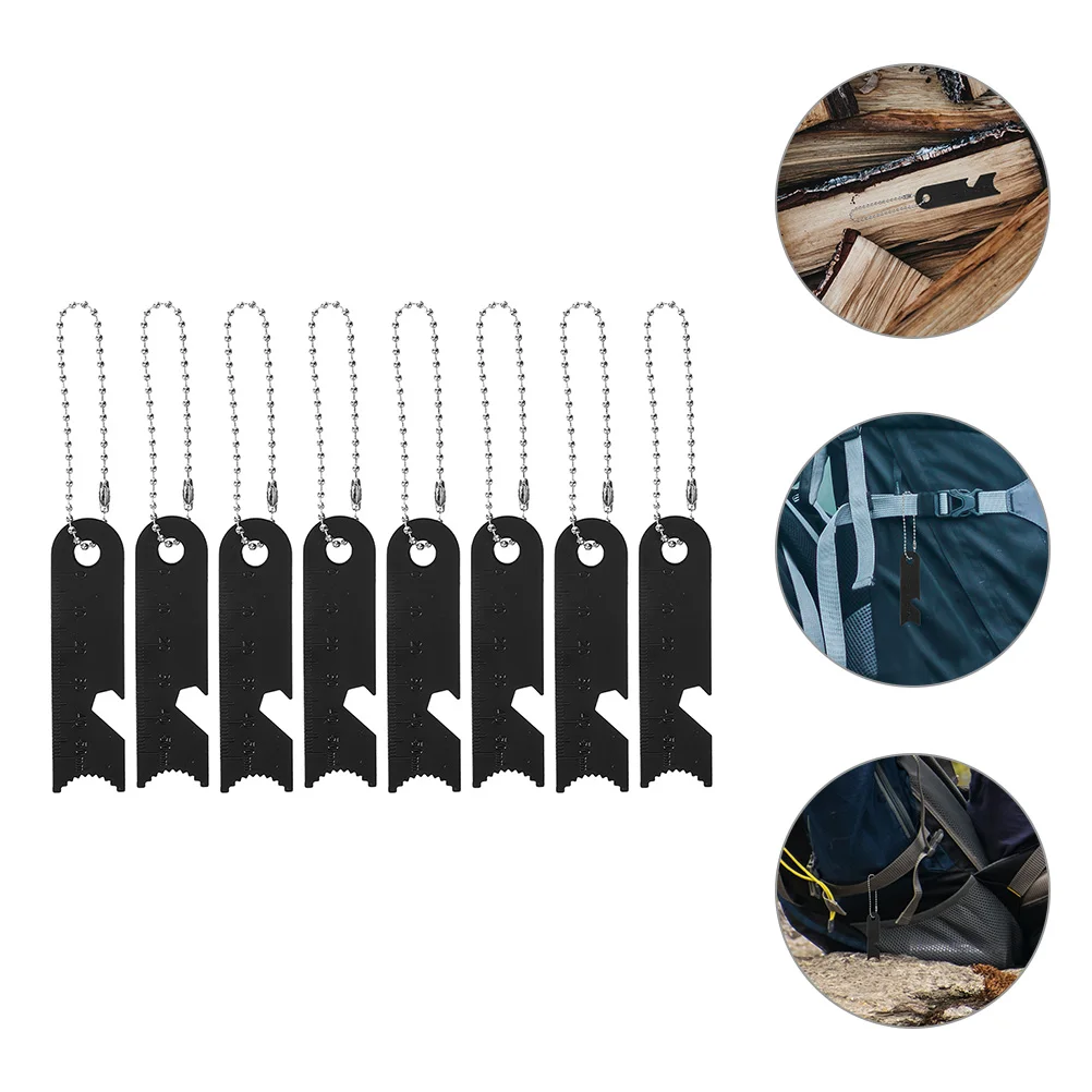 

8 Pcs Outdoor Flint Scraper Lighters Camping Accessories Multi-functional Steel