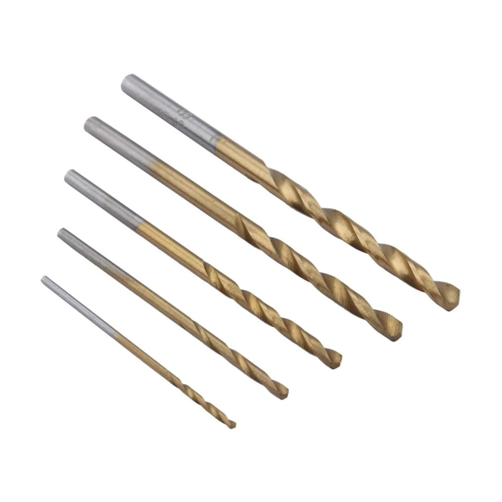 drill bit set 50pc titanium plated twist drill set 1-3mm small drill bit electric drilling set DIY woodworking drilling and opening tool