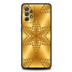 Luxurious Gold Foil Art Phone Case - Elegant Soft Shell Design - Samsung A22 5G (A1)