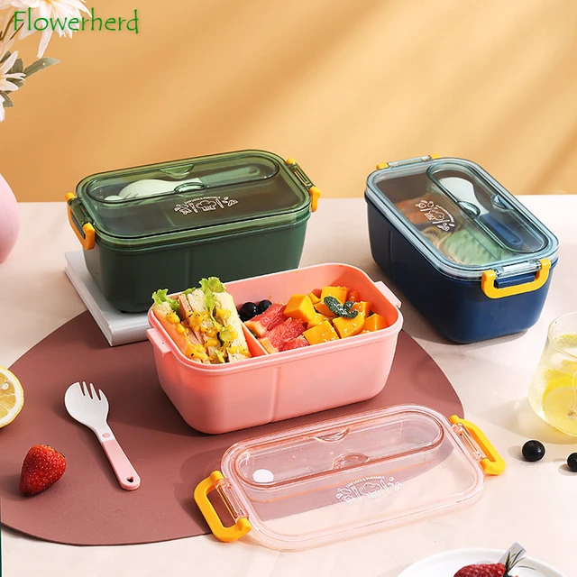 Bento Box for Kids 1200ML Stackable Lunch Box Leakproof Lunch Food