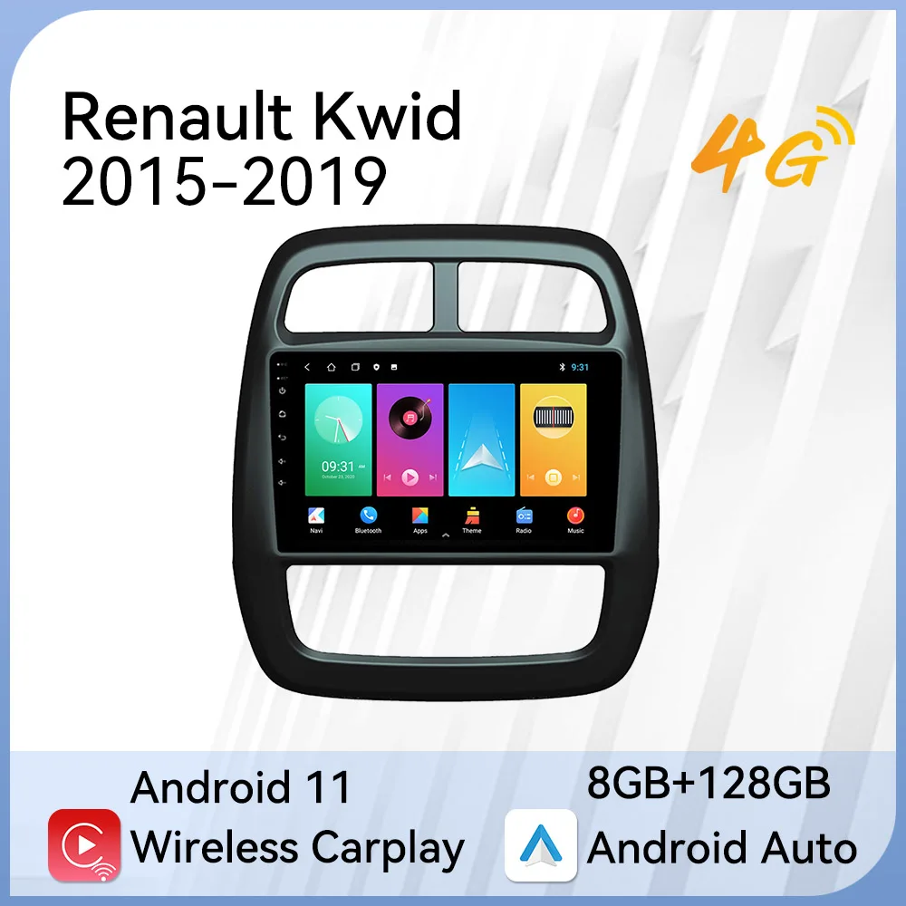 2 Din Android Car Radio Stereo for Renault Kwid 2015 2019 GPS