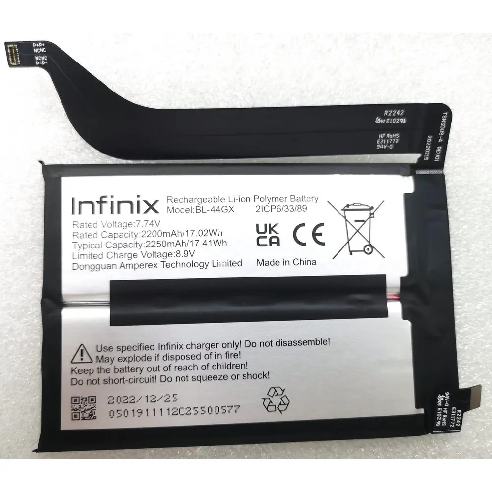 

New Original Infinix BL-44GX Replacement Mobile Phone Battery 7.74V