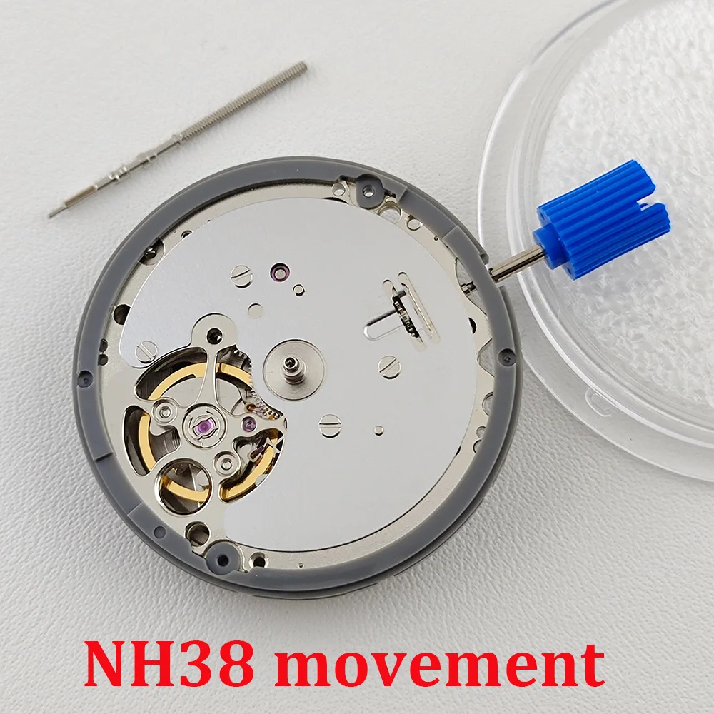 SaiDian 1Pcs NH36 Watch Movement NH36A Black Automatic Mechanical Movement Replacement 3.8 O'clock Crown